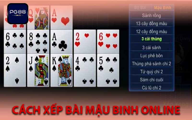 cách xếp bài mậu binh online