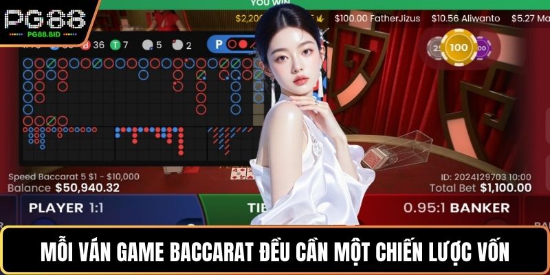 Mỗi ván game Baccarat đều cần một chiến lược vốn